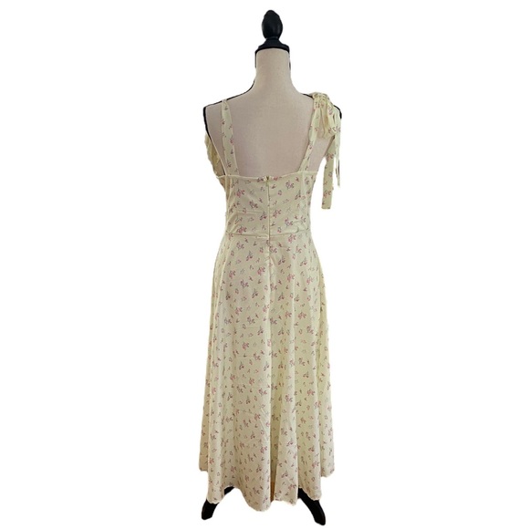 Tie Strap Floral Midi Dress - Picture 2 of 2